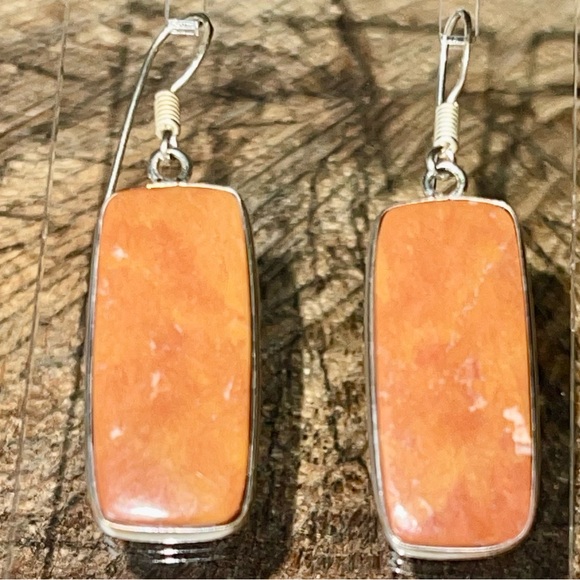 Mookaite Jasper Earrings 1 7/8” - Picture 2 of 6